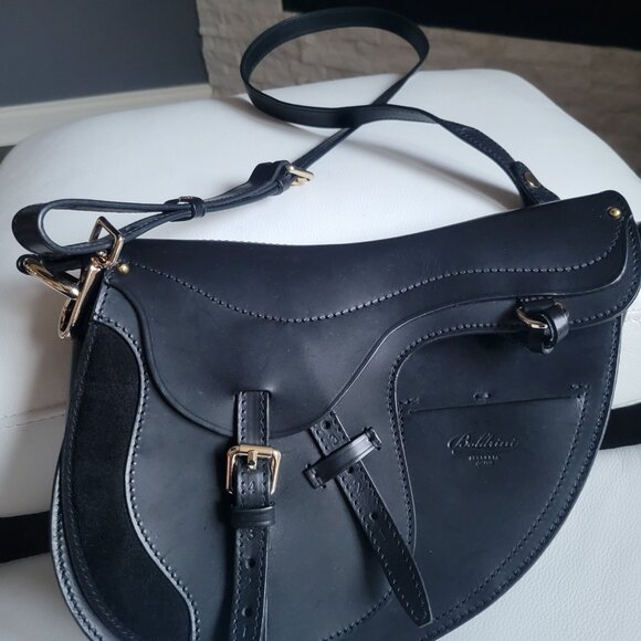 Boldrini Selleria Leather Black Handbag / Shoulder Bag - Picture 6 of 6